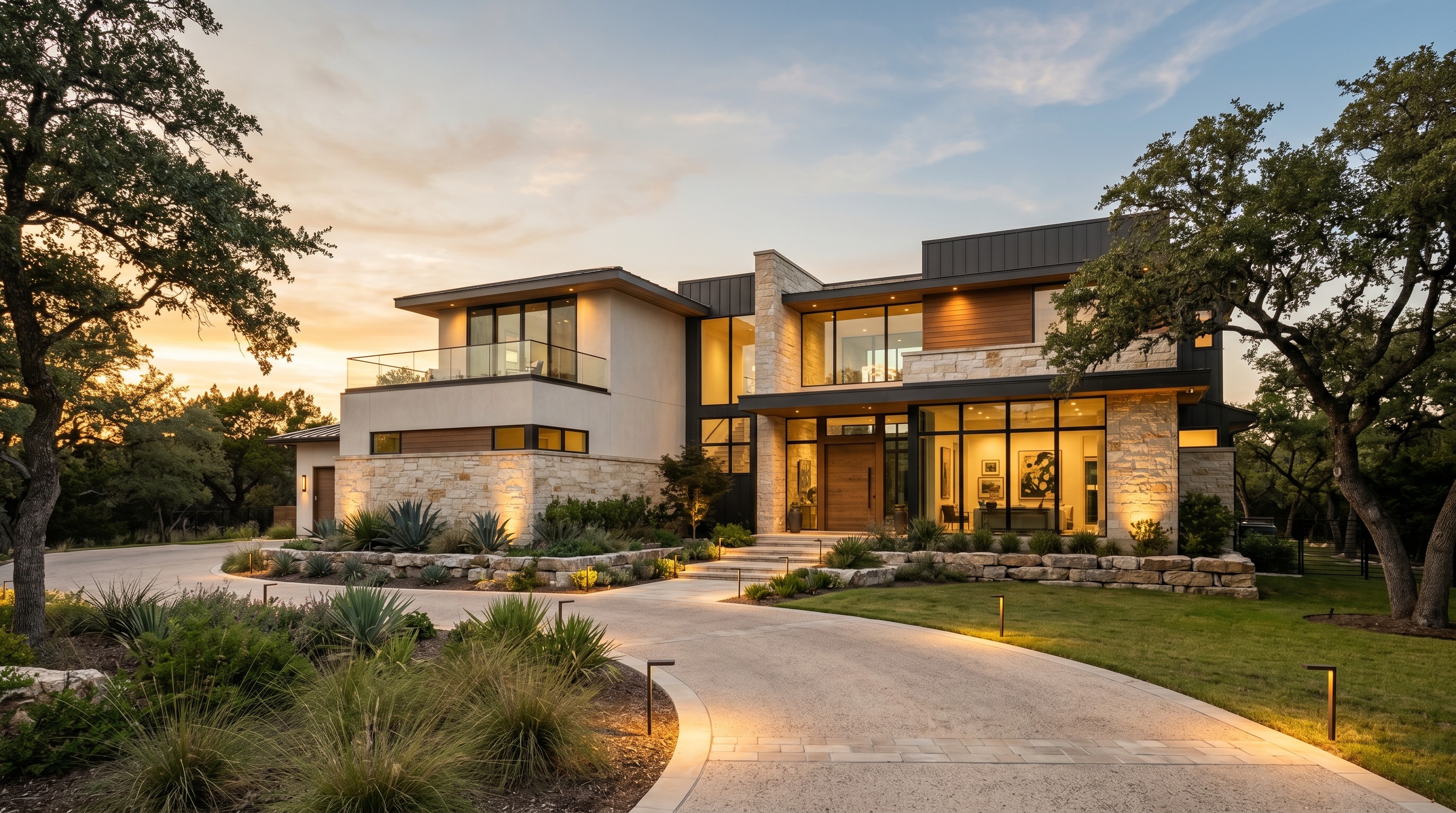 Luxury modern San Antonio home exterior for Rodney Green seller and buyer strategy