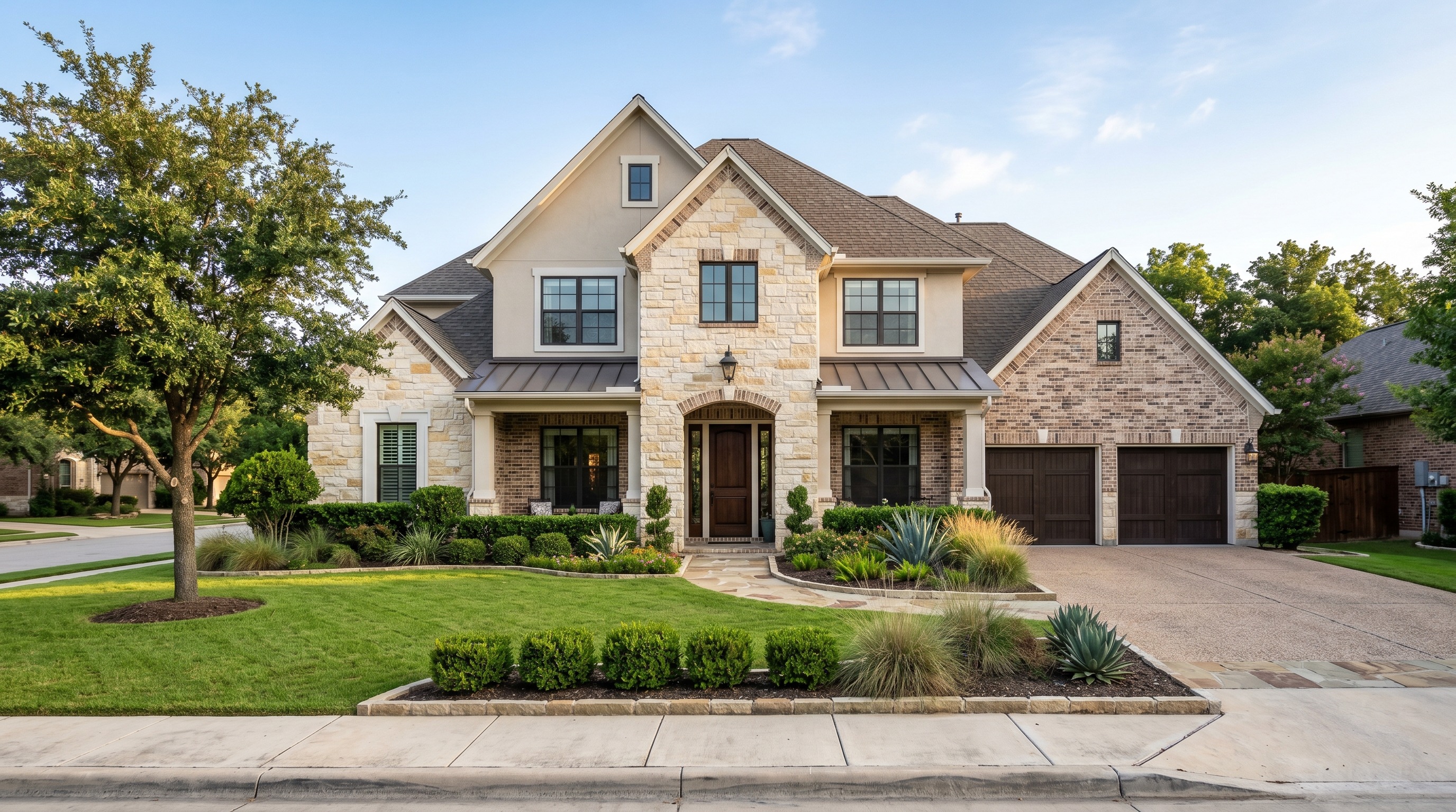 Refined upper-middle-class San Antonio home exterior for seller strategy